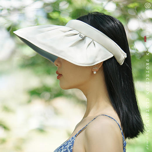 新款防晒发箍遮阳帽，时尚百搭空顶贝壳帽！【224-5】 商品图3
