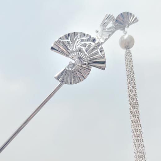 【宫里的发簪】扇舞珍珠流苏发簪 商品图3