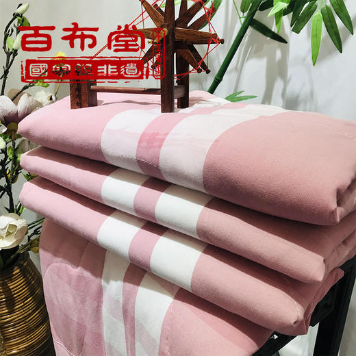 （乡村振兴商品）百布堂粗布健康养生空调被-妃红色 商品图4