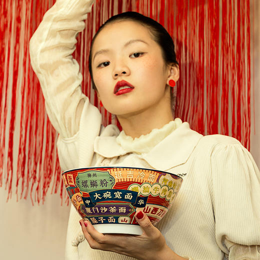 国潮风 · 好好系列陶瓷面碗 色彩丰富 复古招牌（多尺寸可选）潮州中通发货  商品图4
