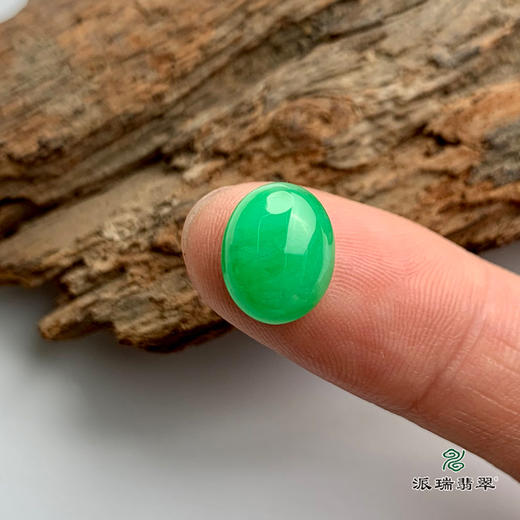 派瑞翡翠 翡翠戒面 冰种 绿色 商品图4