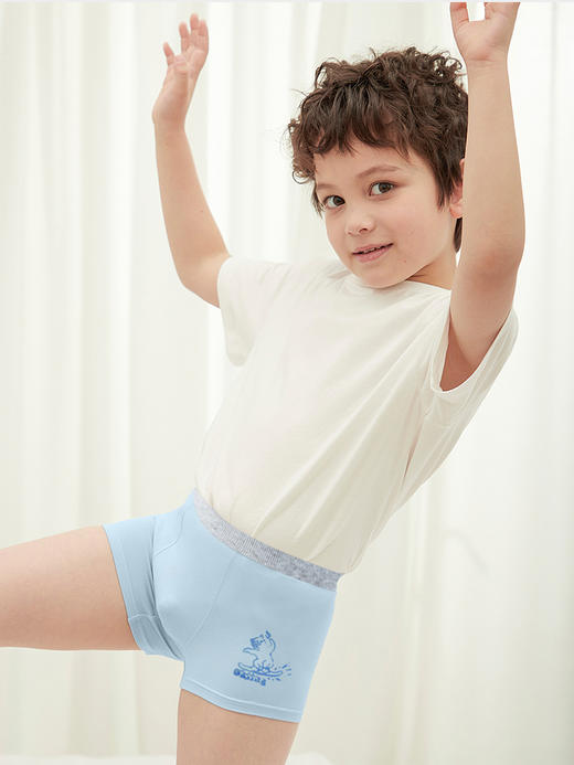 芭乐熊感温无缝男女儿童内裤 蚕丝抗菌内档 4条装 商品图3