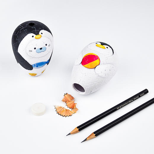 【折扣商品 不退不换】80片 削铅笔器塑料拼图ES1001 动物装扮系列-萌萌海豹装 商品图1