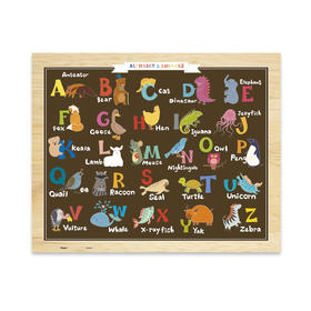 【折扣商品 不退不换】80片 儿童拼图 塑料拼图T1022 动物ABC