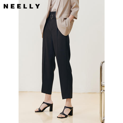 NEELLY纳俪商场同款西装裤女夏季新款百搭休闲裤薄款垂感直筒裤潮N22042H01056 商品图0