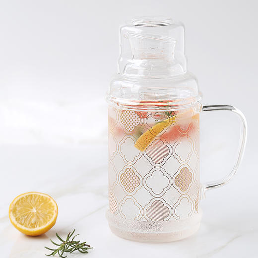 夏日玻璃水壶 可冷泡可加热 容量1100ml（广东潮州发货） 商品图1