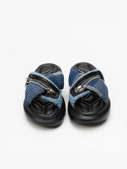 交叉带厚底拖鞋 商品图4