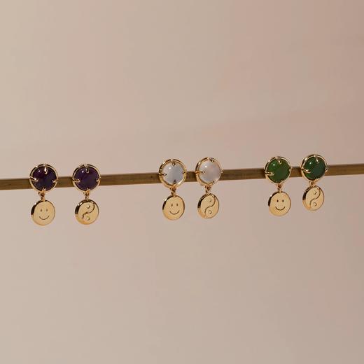 北京仓｜Studio Grun-Happy Balance-紫色水晶 耳环（不对称）［美国设计师］ 商品图4