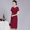 ZY-Q5986夏装新款中长款红色连衣裙简约大气时尚气质装 商品缩略图2