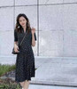 皮皮狗桑蚕丝翻领印花连衣裙2115220130 商品缩略图5