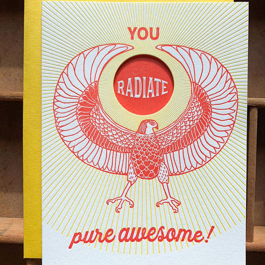 北京仓｜BlackBird LetterPress-awesome-光芒万丈 贺卡［美国设计师］ 商品图1