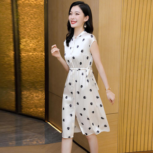 ASE-2386印花气质时尚百搭女士连衣裙 商品图2