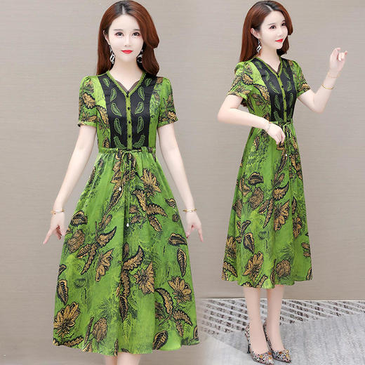 YWE-CR-AD22648夏季新款修身气质优雅小个子a字裙子 商品图1