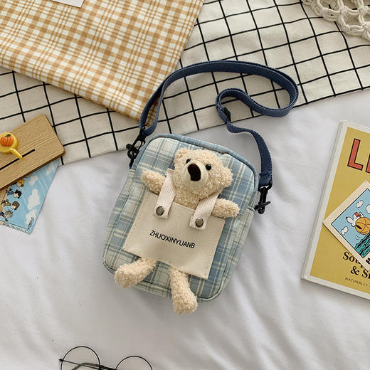 皮卡诺斜挎包16509夏季新款春季帆布小包小熊单肩斜挎包包女潮轻便可爱女生帆布包 商品图3