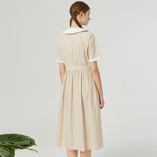 famecoco范可儿学院风甜美减龄衬衫裙夏季纯棉高腰新款连衣裙女生F223FA046 商品图2