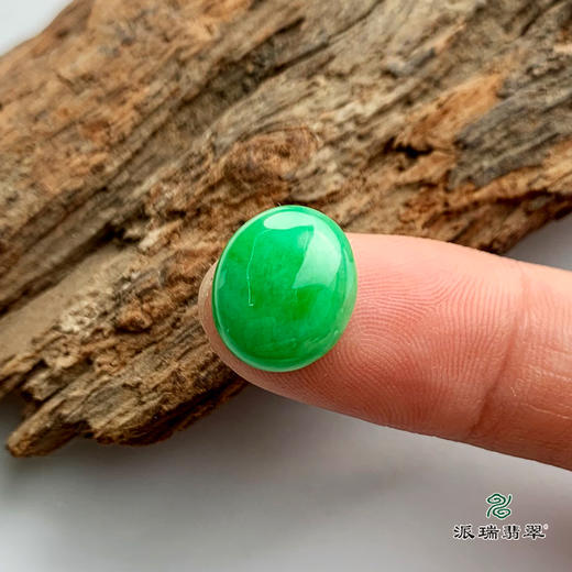 派瑞翡翠 翡翠戒面 冰种 绿色 商品图1