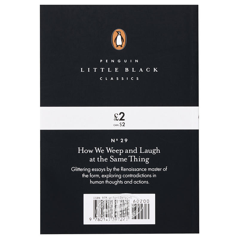 中商原版 Lbs 29 How We Weep And Laugh At The Same Thing 英文原版小黑书29 蒙田 我们如何在为一件事情哭泣的同时嘲笑它