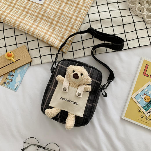 皮卡诺斜挎包16509夏季新款春季帆布小包小熊单肩斜挎包包女潮轻便可爱女生帆布包 商品图4