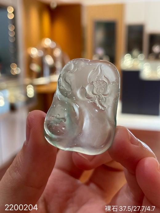 玻璃飘翠一品清莲裸石 59999【107-2200204】 商品图2