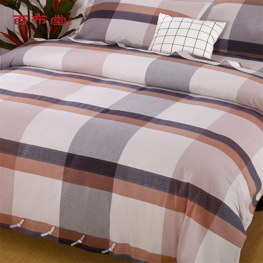 （乡村振兴商品）百布堂一帘幽梦臻品四件套-浅啡 商品图4