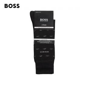 百货世界-HUGOBOSS雨果博斯男士2022早春丝光棉混纺中长袜