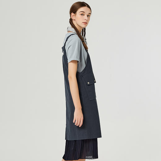 famecoco范可儿网纱拼接背带裙女夏新款休闲宽松假两件连衣裙F223FE001 商品图2