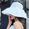 JC-I1-M1815（蕾丝蝴蝶结遮阳帽）女神蕾丝大沿帽子女夏天户外宽边遮阳帽系带蝴蝶结轻薄太阳帽 商品缩略图1