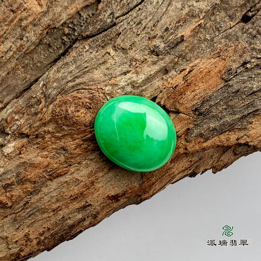 派瑞翡翠 翡翠戒面 冰种 绿色 商品图2