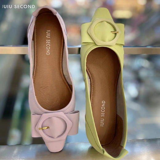 IUIU SECOND2022春夏新款糖果色舒软平底鞋浅口单鞋U22AE10551 商品图3