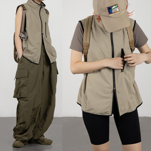 CryingCenter山系户外双向拉链 挡风骑行徒步马甲背心哭喊中心 商品图3