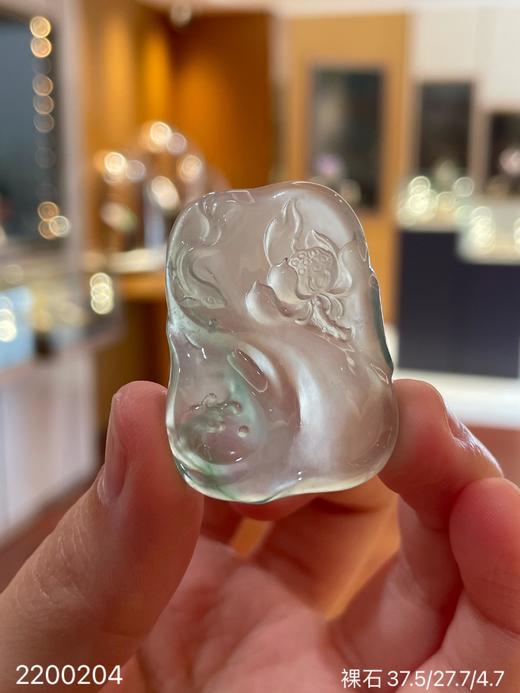 玻璃飘翠一品清莲裸石 59999【107-2200204】 商品图8