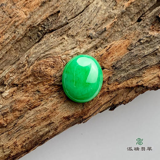 派瑞翡翠 翡翠戒面 冰种 绿色 商品图0