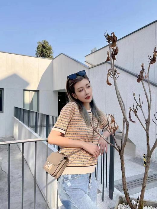 皮皮狗女式圆领提花短袖套衫2175220212 商品图4