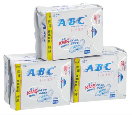 ABCk11用纤薄柔排湿卫生巾8片 商品图0