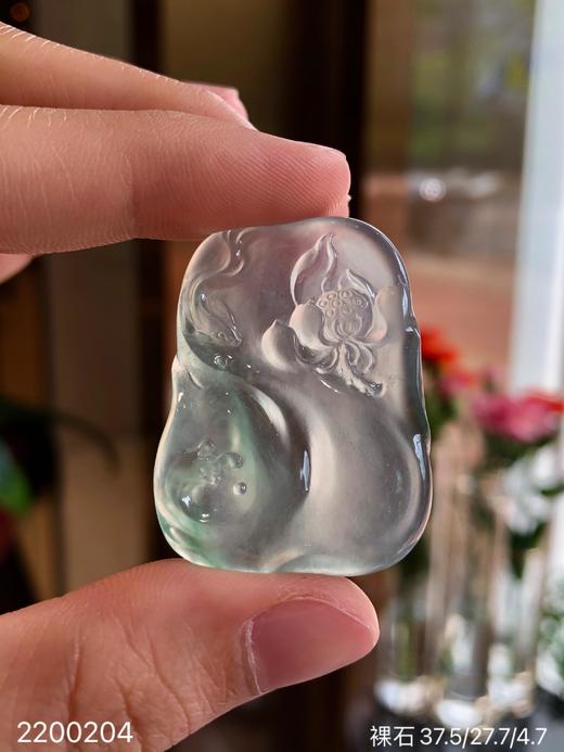 玻璃飘翠一品清莲裸石 59999【107-2200204】 商品图3