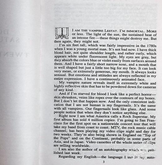 预售 【中商原版】吸血鬼史诗系列2 吸血鬼莱斯特 9分豆瓣 英文原版 The Vampire Chronicles #02: The Vampire Lestat Anne Rice 商品图4