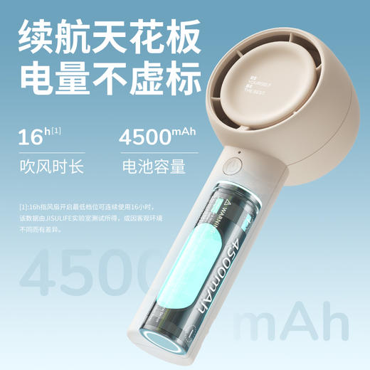 几素小风扇手持便携式随身小型迷你可充电超静音电风扇学生宿舍usb手拿握携带桌面吹饭神器辅食无叶涡轮电扇 商品图3