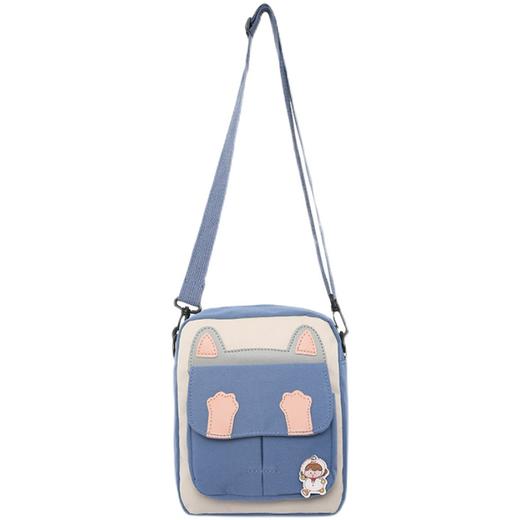 皮卡诺斜挎包866送徽章ins超火小包包女2022夏季新款猫咪单肩小方包时尚简约帆布斜挎包 商品图4