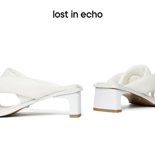 【下架】lost in echo 不无聊凉鞋系列 面包填充高跟夹脚凉拖凉鞋 商品图2
