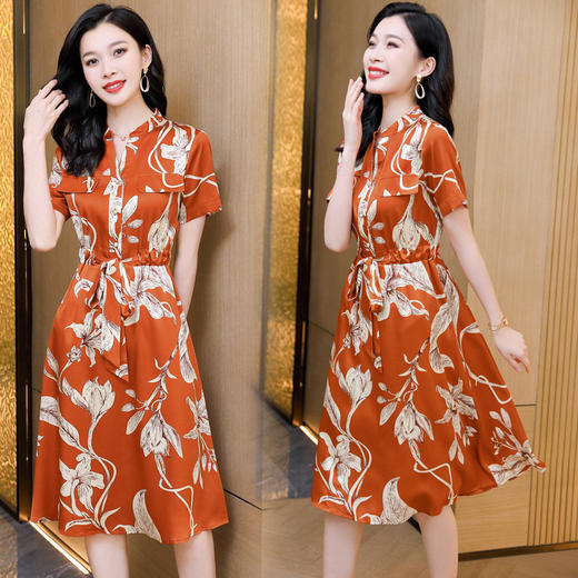 ASE-9328   V领气质时尚百塔女式连衣裙 商品图0