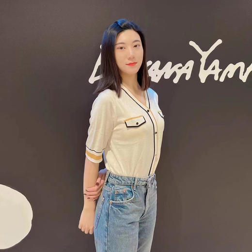 皮皮狗女式V领中袖假开衫2175221113 商品图0