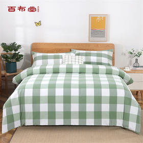 （乡村振兴商品）百布堂纯棉四件套美梦X3-绿格
