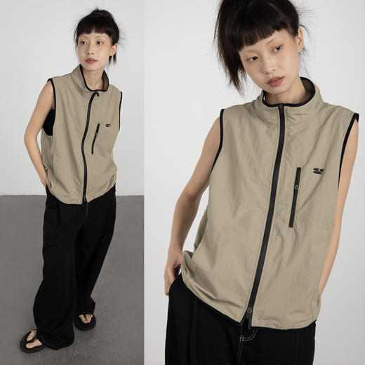 CryingCenter山系户外双向拉链 挡风骑行徒步马甲背心哭喊中心 商品图0