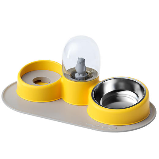 【大开颜界的水粮一体护颈碗】宠物碗狗盆猫碗双碗自动饮水猫盆食盆卡通水碗防打翻狗碗用品 商品图4