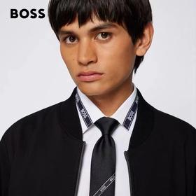 百货世界-HUGOBOSS雨果博斯男士2022早春假日系列标徽饰带领带