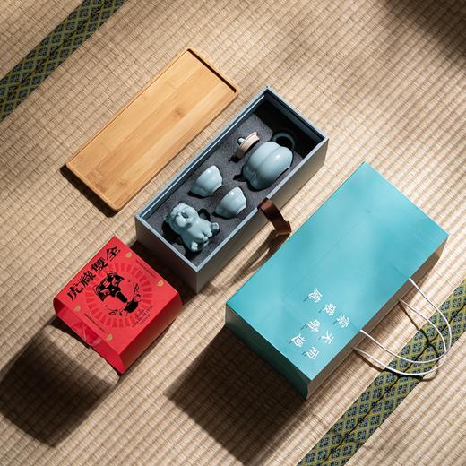 【以茶养虎，养一只属于自己的汝瓷小老虎】汝山明汝虎添翼香插茶宠摆件 | 虎禄双全茶器套组 商品图6