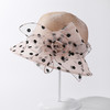 ZQ-M1715（波点网纱遮阳盆帽）欧根纱遮阳帽子女神气质波点花朵盆帽春夏新款户外透气太阳帽 商品缩略图5