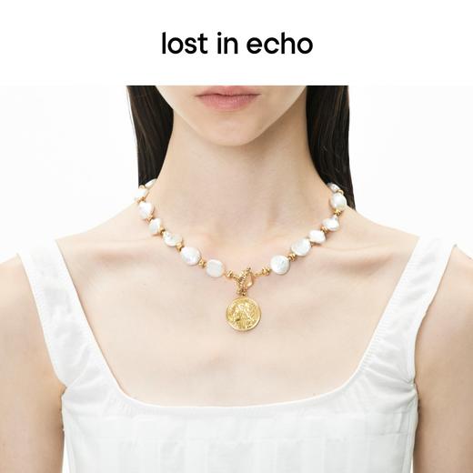 lost in echo 原创设计师品牌 Mazzy巴洛克不规则珍珠硬币项链 商品图4