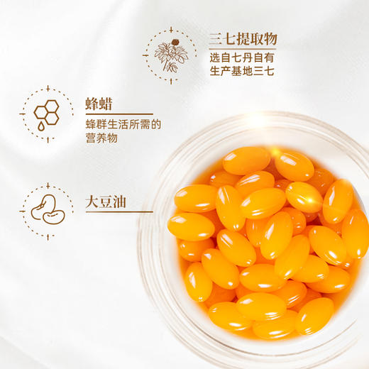 辅助降血脂的三七提取物软胶囊  0.35g*90粒/瓶 商品图2