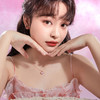 周六福18K金钻石母贝吊坠女 心有锁属 爱心锁设计璀璨告白颈饰 商品缩略图3